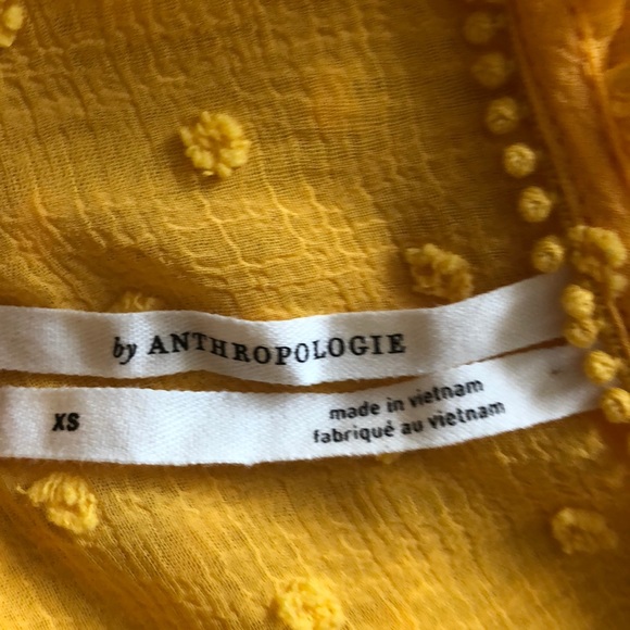 Anthropology yellow frilly blouse - Picture 10 of 11